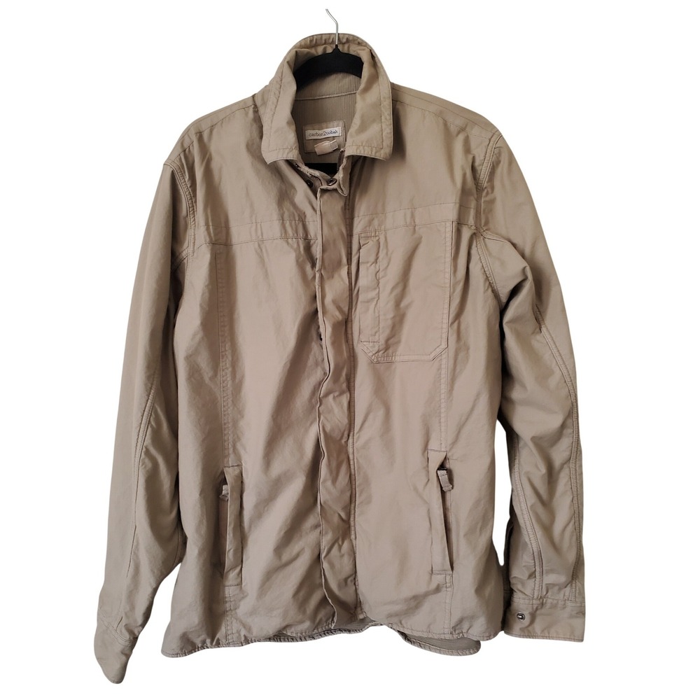 Carbon2Cobalt Mens Tan Cotton Waffle Lined Utility Field Jacket Size L Khaki